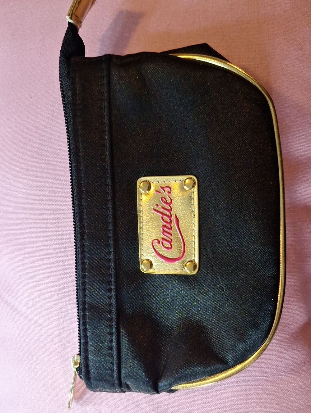 Candie's Black and Gold Accent Cosmetic Case